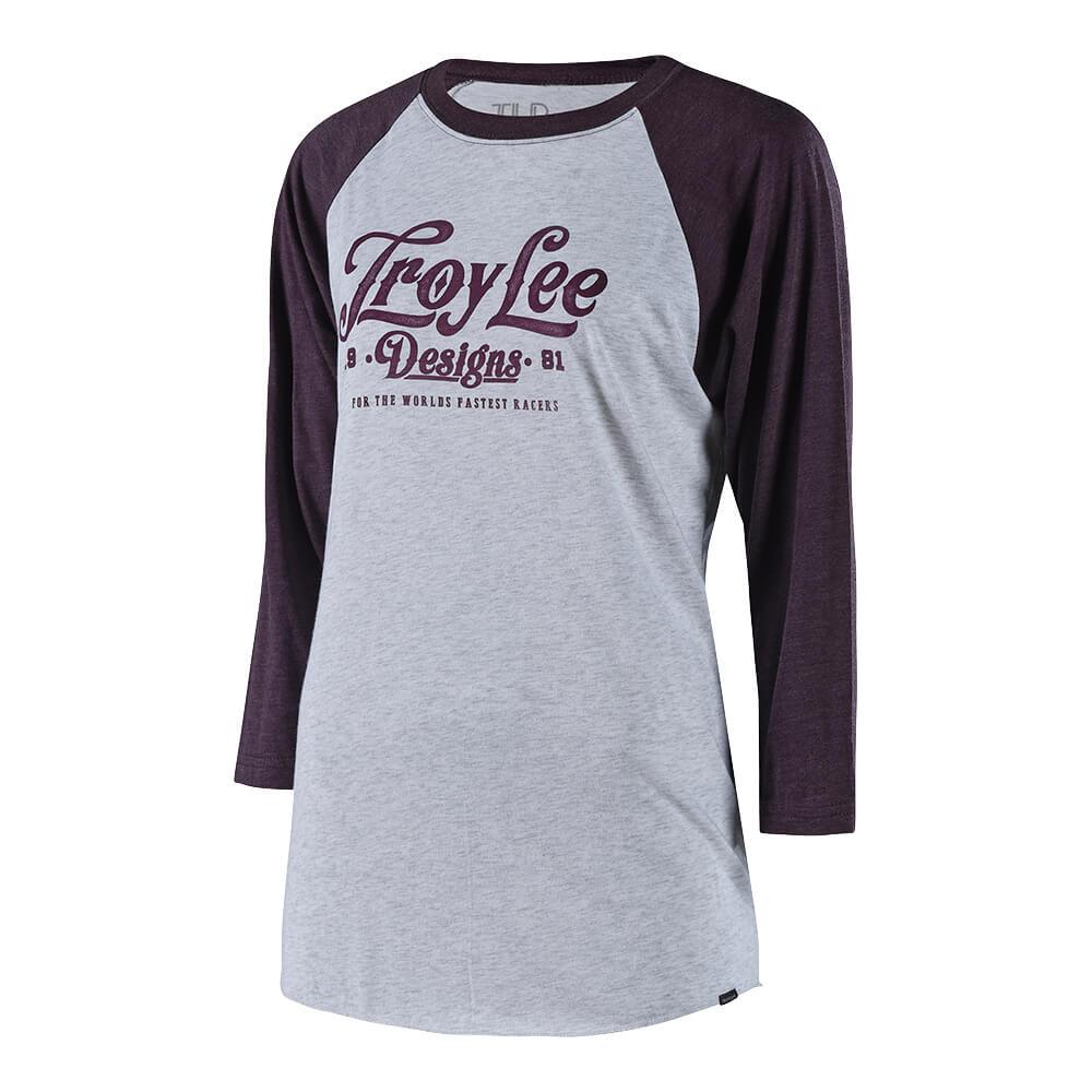 Womens Long Sleeve Raglan Spiked Purple