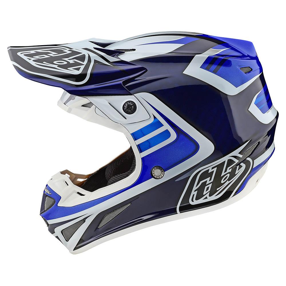 Casque SE4 Carbon Flash Bleu / Blanc