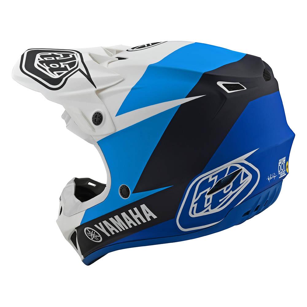 Casque SE4 Polyacrylite TLD Yamaha L4 Blanc / Bleu