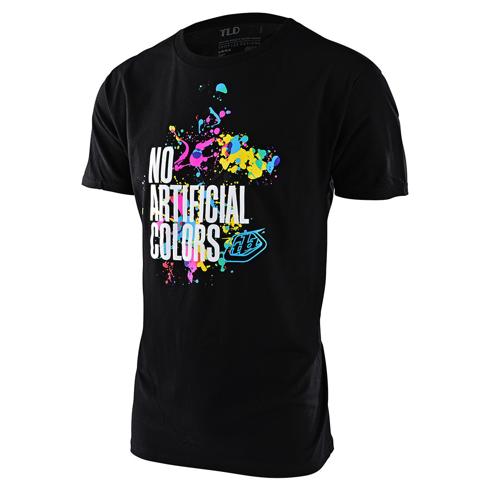 T-shirt à manches courtes noir sans colorants artificiels