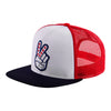 Snapback Hat Peace Out Red / White