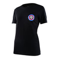T-shirt à manches courtes pour femme, noir filé
