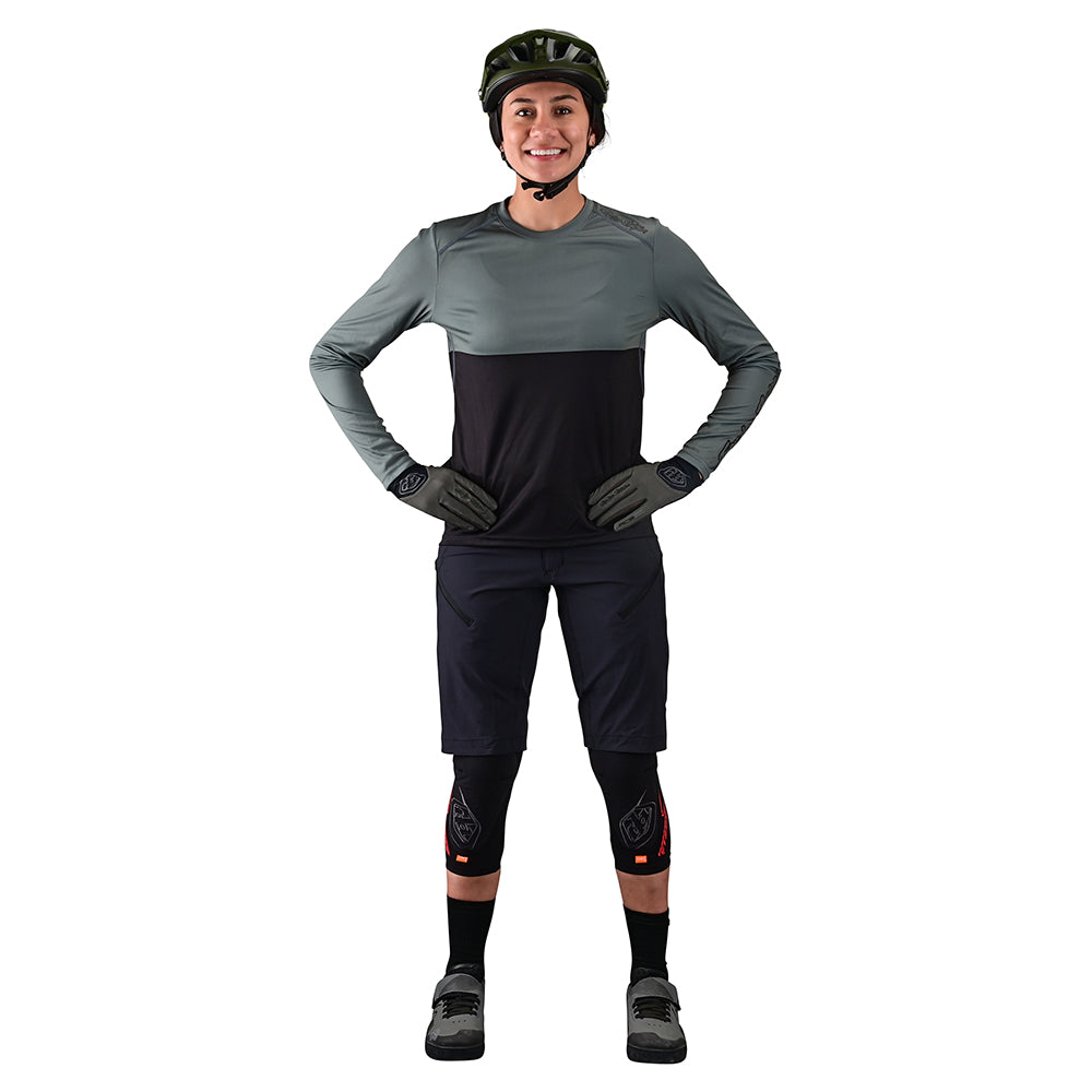 Womens Lilium LS Jersey Block Green / Black