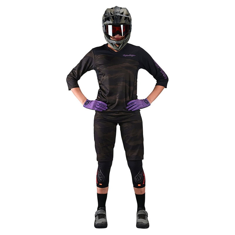 Womens Mischief Jersey Brushed Camo Army