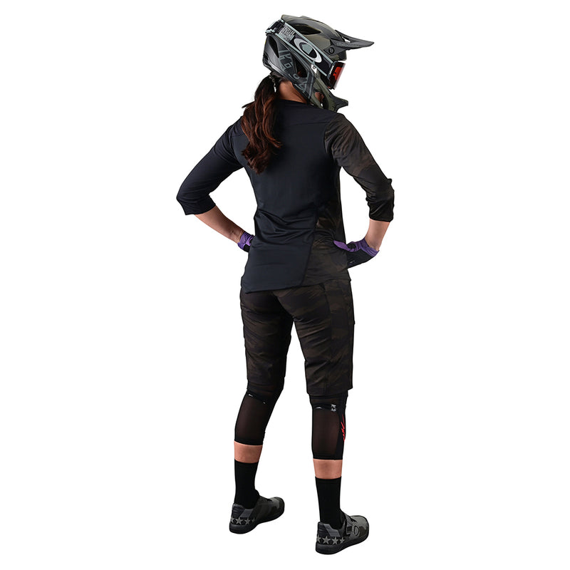 Womens Mischief Jersey Brushed Camo Army