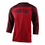 Ruckus 3/4 Jersey Camber Oxblood