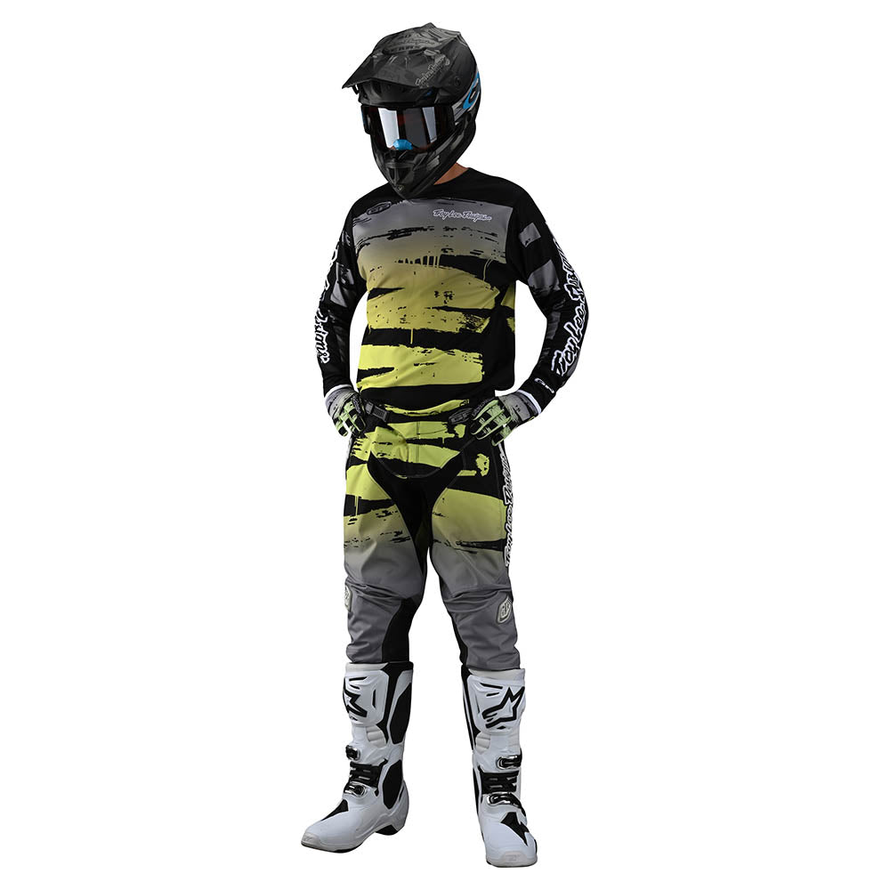 Youth GP Pant Brushed Black / Glo Green