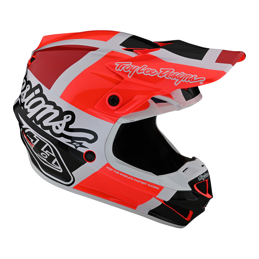 Youth SE4 Polyacrylite Helmet W/MIPS Quattro Red / Charcoal