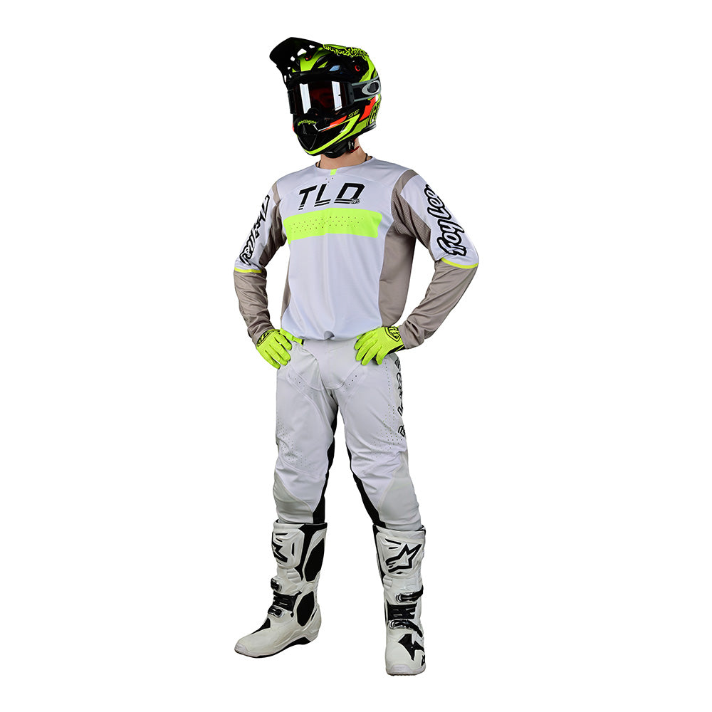 Maillot SE Pro Grid Fog / Jaune fluo