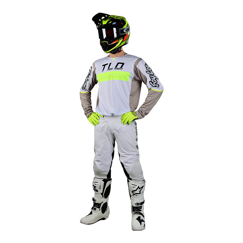 Maillot SE Pro Grid Fog / Jaune fluo
