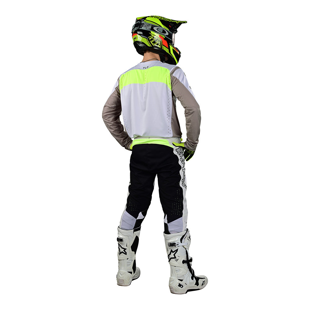 Maillot SE Pro Grid Fog / Jaune fluo