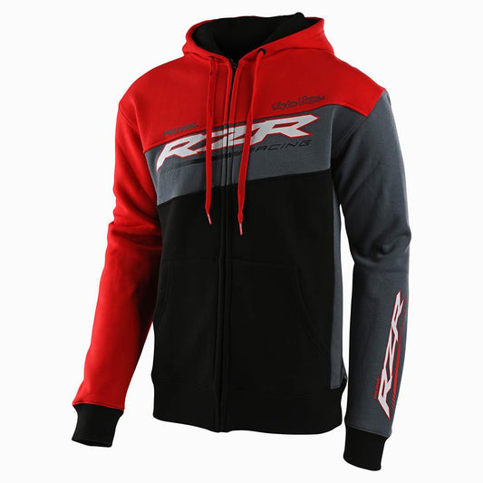 Sweat à capuche zippé TLD Polaris RZR Noir / Rouge